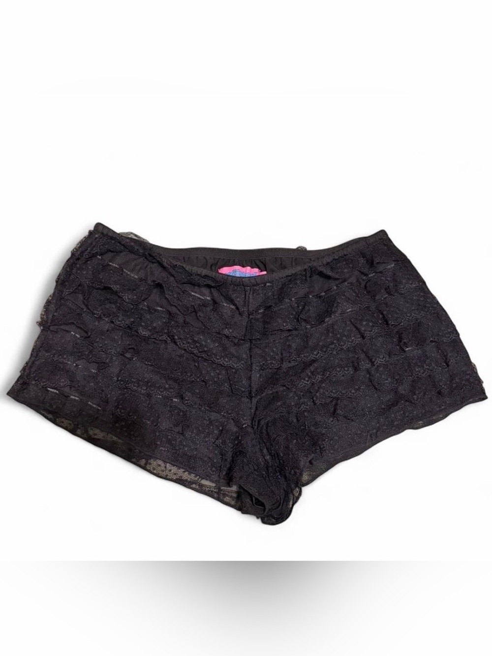 Edikted Black Ruffle Lace Sleep Shorts